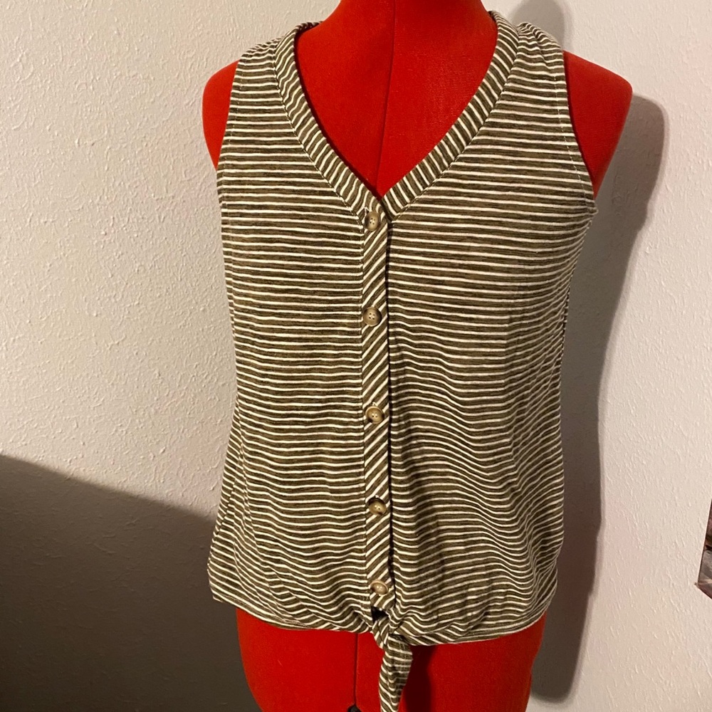 Rose and olive tank